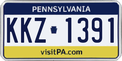 PA license plate KKZ1391