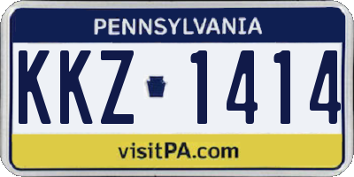 PA license plate KKZ1414