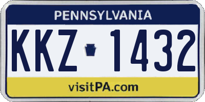 PA license plate KKZ1432