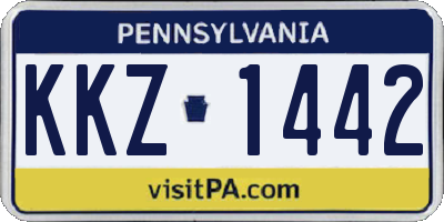 PA license plate KKZ1442