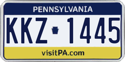 PA license plate KKZ1445