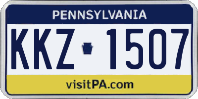 PA license plate KKZ1507