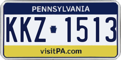 PA license plate KKZ1513