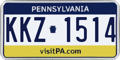 PA license plate KKZ1514