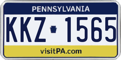 PA license plate KKZ1565