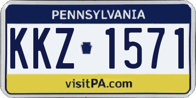 PA license plate KKZ1571