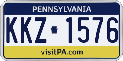 PA license plate KKZ1576
