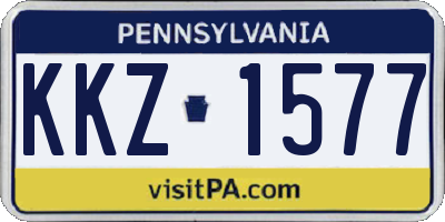 PA license plate KKZ1577
