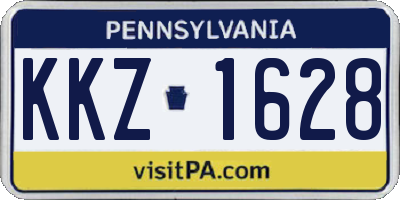 PA license plate KKZ1628