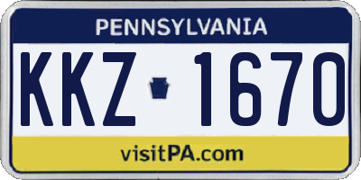 PA license plate KKZ1670