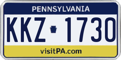 PA license plate KKZ1730