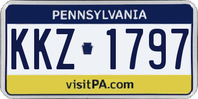 PA license plate KKZ1797