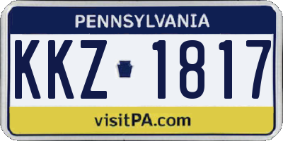 PA license plate KKZ1817