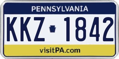 PA license plate KKZ1842