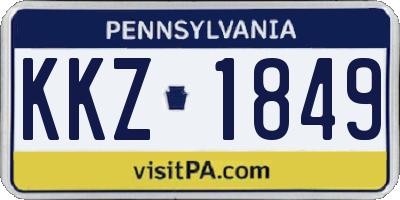 PA license plate KKZ1849