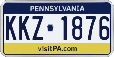 PA license plate KKZ1876