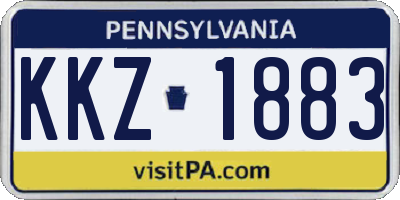 PA license plate KKZ1883