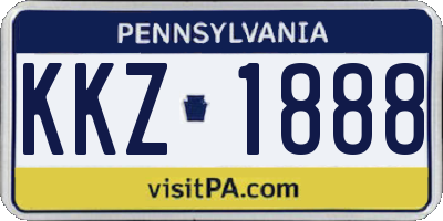 PA license plate KKZ1888