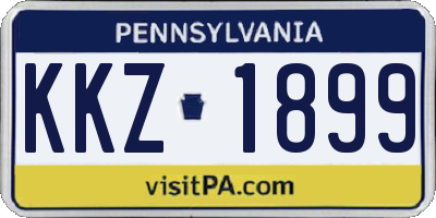 PA license plate KKZ1899