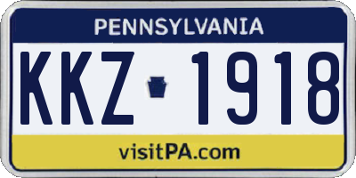 PA license plate KKZ1918
