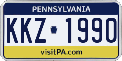 PA license plate KKZ1990
