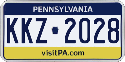 PA license plate KKZ2028