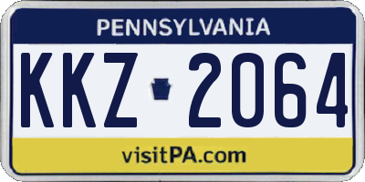 PA license plate KKZ2064
