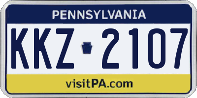 PA license plate KKZ2107