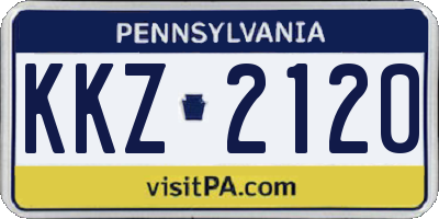 PA license plate KKZ2120
