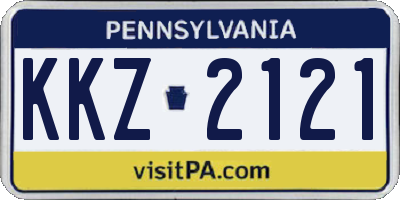 PA license plate KKZ2121