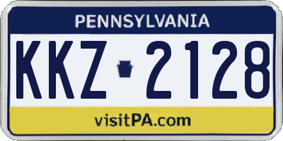 PA license plate KKZ2128