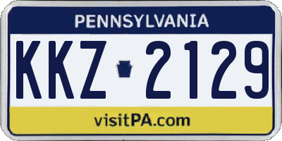 PA license plate KKZ2129