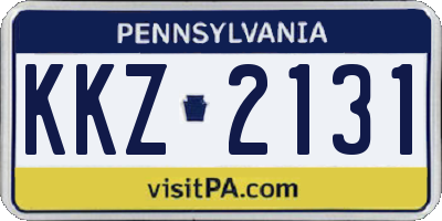 PA license plate KKZ2131