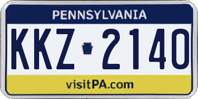 PA license plate KKZ2140