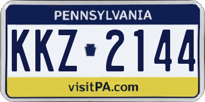 PA license plate KKZ2144