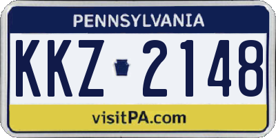 PA license plate KKZ2148