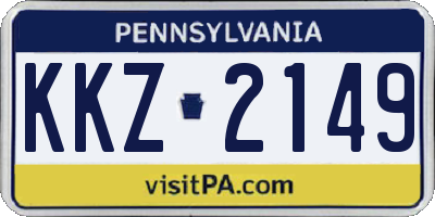 PA license plate KKZ2149