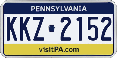 PA license plate KKZ2152
