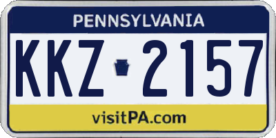 PA license plate KKZ2157