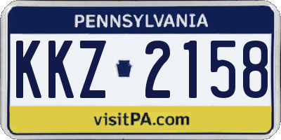 PA license plate KKZ2158