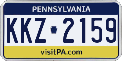 PA license plate KKZ2159