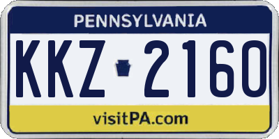 PA license plate KKZ2160