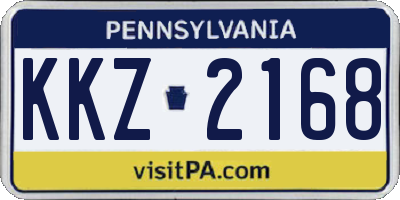 PA license plate KKZ2168