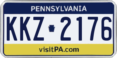 PA license plate KKZ2176