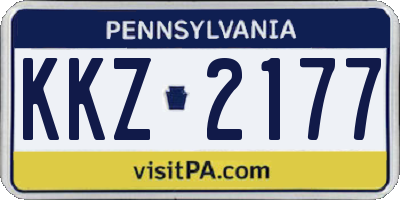 PA license plate KKZ2177