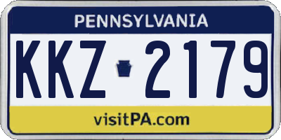 PA license plate KKZ2179