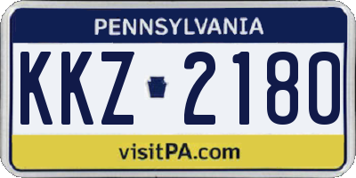 PA license plate KKZ2180