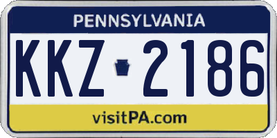 PA license plate KKZ2186