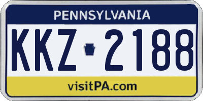 PA license plate KKZ2188