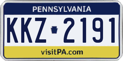 PA license plate KKZ2191
